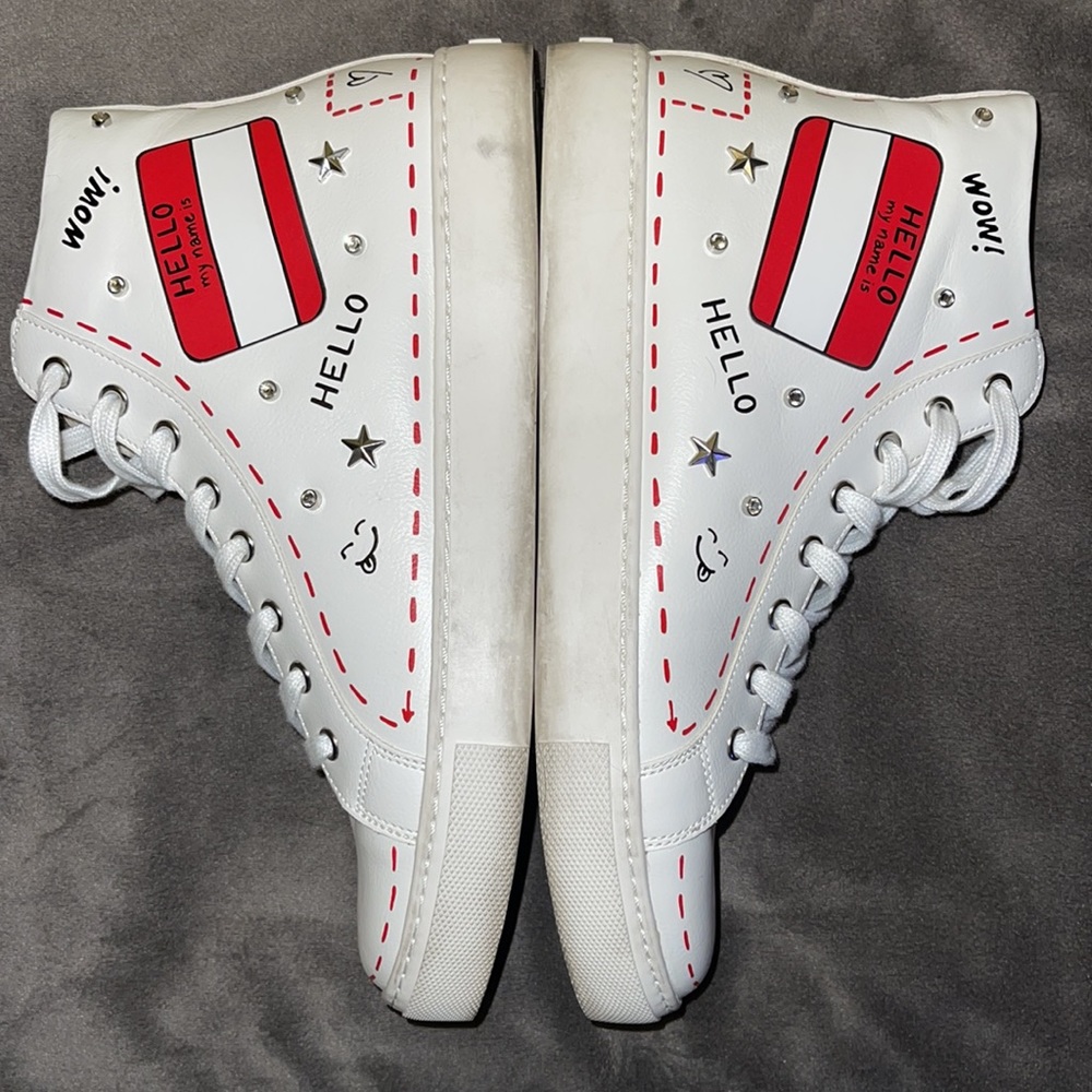Hightop Sneakers Aldo Marvina size 8 White Leather - Picture 2 of 8